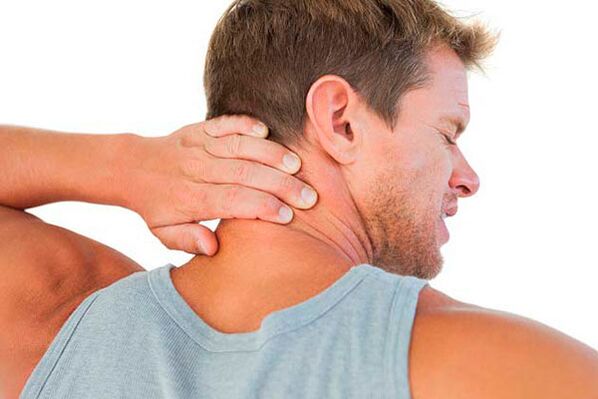 Hals Schmerz wéinst Osteochondrose